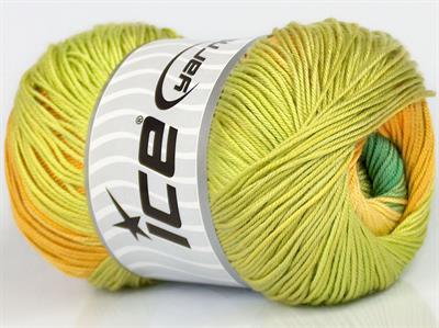 Lot of 4 x 100gr Skeins Ice Yarns GELATO Yarn Green Shades Gold Shades