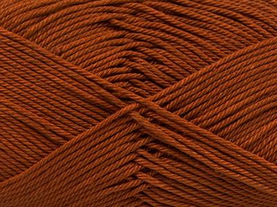 Lot of 6 Skeins Ice Yarns GIZA COTTON Hand Knitting Yarn Caramel