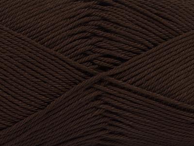 Lot of 6 Skeins Ice Yarns GIZA COTTON Hand Knitting Yarn Dark Brown