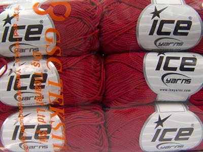 6x50gr. GIZA COTTON  Koyu Fuşya Yazlık İplikler, Pamuk, %100 Pamuk