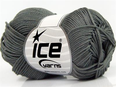 Lot of 6 Skeins Ice Yarns GIZA COTTON Hand Knitting Yarn Dark Grey