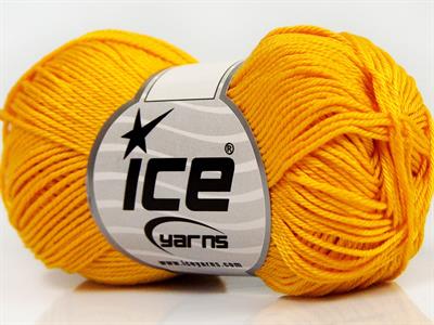 6x50gr. GIZA COTTON  Koyu sarı Yazlık İplikler, Pamuk, %100 Pamuk