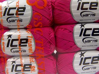 6x50gr. GIZA COTTON  Fuşya Yazlık İplikler, Pamuk, %100 Pamuk