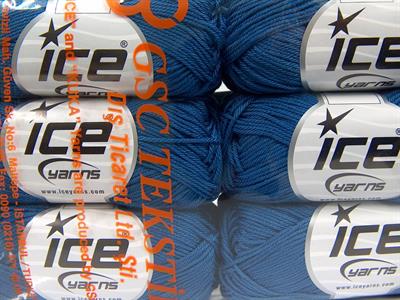 6x50gr. GIZA COTTON  Kot Mavisi Yazlık İplikler, Pamuk, %100 Pamuk