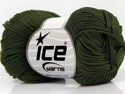 Lot of 6 Skeins Ice Yarns GIZA COTTON Hand Knitting Yarn Khaki