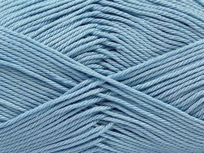 Lot of 6 Skeins Ice Yarns GIZA COTTON Hand Knitting Yarn Light Blue