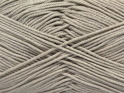Lot of 6 Skeins Ice Yarns GIZA COTTON Hand Knitting Yarn Light Grey