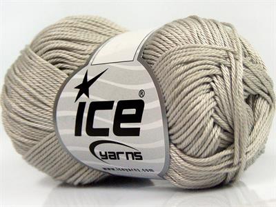 Lot of 6 Skeins Ice Yarns GIZA COTTON Hand Knitting Yarn Light Grey