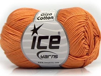 6x50gr. GIZA COTTON  Açık Turuncu Yazlık İplikler, Pamuk, %100 Pamuk