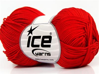 6x50gr. GIZA COTTON  Kırmızı Yazlık İplikler, Pamuk, %100 Pamuk