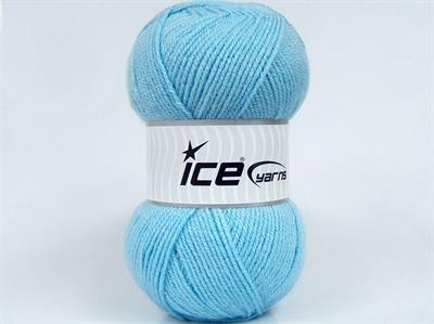 4x100gr. GONCA Akrilik Bebe Mavisi Kışlık, Düz iplikler, 100% Akrilik