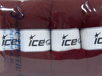 4x100gr. GONCA Akrilik Bordo Kışlık, Düz iplikler, 100% Akrilik