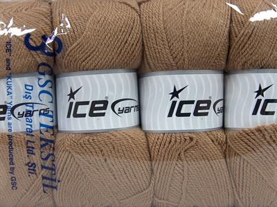 Lot of 4 x 100gr Skeins Ice Yarns GONCA Hand Knitting Yarn Camel