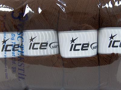 Lot of 4 x 100gr Skeins Ice Yarns GONCA Hand Knitting Yarn Chestnut