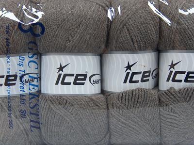 Lot of 4 x 100gr Skeins Ice Yarns GONCA Hand Knitting Yarn Dark Camel