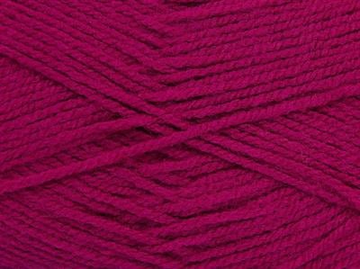 4x100gr. GONCA Akrilik Koyu Fuşya Kışlık, Düz iplikler, 100% Akrilik