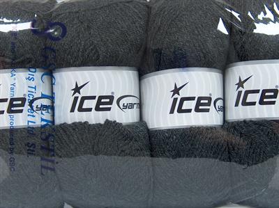 Lot of 4 x 100gr Skeins Ice Yarns GONCA Hand Knitting Yarn Dark Grey