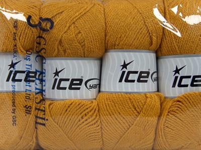 Lot of 4 x 100gr Skeins Ice Yarns GONCA Hand Knitting Yarn Gold