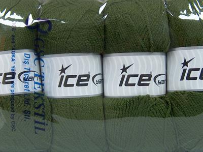 Lot of 4 x 100gr Skeins Ice Yarns GONCA Hand Knitting Yarn Jungle Green
