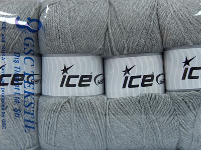 Lot of 4 x 100gr Skeins Ice Yarns GONCA Hand Knitting Yarn Light Grey