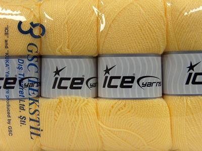 Lot of 4 x 100gr Skeins Ice Yarns GONCA Hand Knitting Yarn Light Yellow