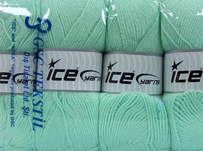 Lot of 4 x 100gr Skeins Ice Yarns GONCA Hand Knitting Yarn Mint Green