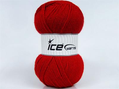 4x100gr. GONCA Akrilik Kırmızı Kışlık, Düz iplikler, 100% Akrilik