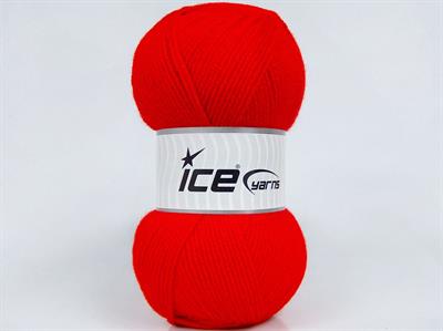 4x100gr. GONCA Akrilik Kırmızı Kışlık, Düz iplikler, 100% Akrilik