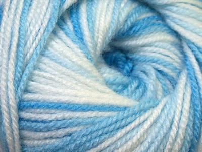 4x100gr. GUMBALL Premium Akrilik Beyaz, Mavi Tonları Kışlık, Bebe, Batik Desenli, 100% Akrilik