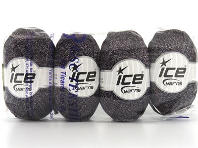 4x50gr. HALLEY Metalik Simli Pembe, Siyah Metalik Simli, Yazlık İplikler, Çok Kalın