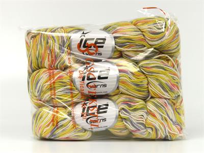 3x100gr. HAND DYED CASHMERE Kaşmir Pembe, Krem, Sarı, Gri, Somon Lüks, Kaşmir, Batik Desenli, El Boyama