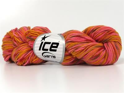 3x100gr. HAND DYED CASHMERE Kaşmir Kırmızı, Turuncu Tonları Lüks, Kaşmir, Batik Desenli, El Boyama