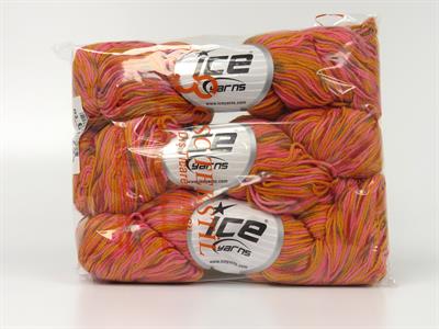 3x100gr. HAND DYED CASHMERE Kaşmir Kırmızı, Turuncu Tonları Lüks, Kaşmir, Batik Desenli, El Boyama