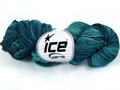 Lot of 2 x 100gr Skeins Ice Yarns HAND DYED SOCK MERINO (75% Superwash Merino Wool) Yarn Blue Shades