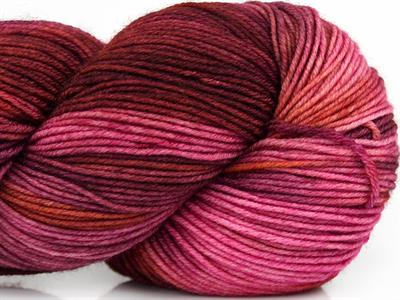Lot of 2 x 100gr Skeins Ice Yarns HAND DYED SOCK MERINO (75% Superwash Merino Wool) Yarn Copper Purple Shades