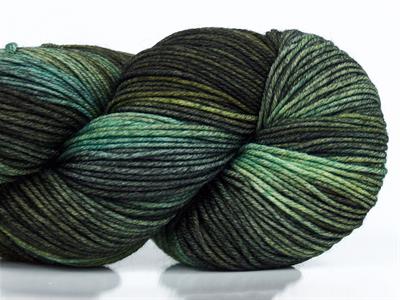 Lot of 2 x 100gr Skeins Ice Yarns HAND DYED SOCK MERINO (75% Superwash Merino Wool) Yarn Green Shades