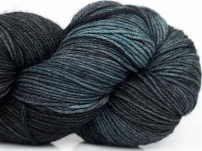 Lot of 2 x 100gr Skeins Ice Yarns HAND DYED SOCK MERINO (75% Superwash Merino Wool) Yarn Grey Shades Turquoise