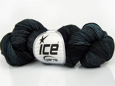 Lot of 2 x 100gr Skeins Ice Yarns HAND DYED SOCK MERINO (75% Superwash Merino Wool) Yarn Grey Shades Turquoise