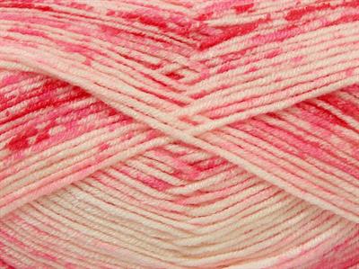 Lot of 4 x 100gr Skeins Ice Yarns HAPPY BABY Hand Knitting Yarn Pink Shades