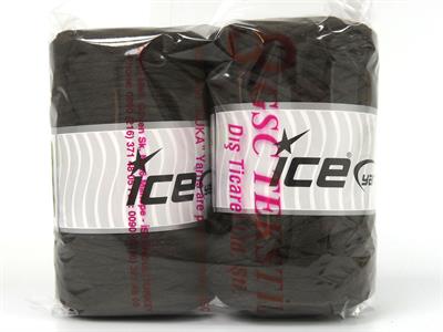 2x200gr. HOBBY COTTON Pamuk Koyu Kahverengi Yazlık İplikler, Pamuk, %100 Pamuk, Kalın