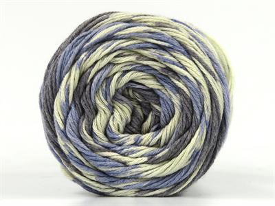 4x100gr. JACQUARD COTTON Akrilik, Pamuk Mavi, Krem, Gri Bebe, Yazlık İplikler, Pamuk, Akrilik