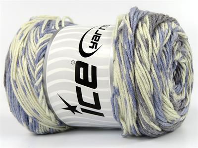 4x100gr. JACQUARD COTTON Akrilik, Pamuk Mavi, Krem, Gri Bebe, Yazlık İplikler, Pamuk, Akrilik