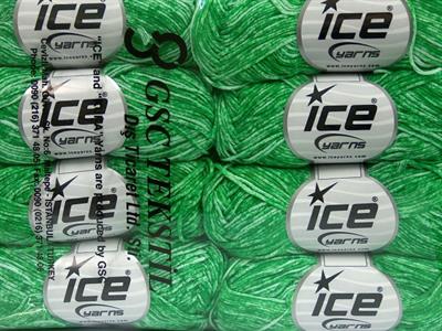 8x50gr. JEANS Pamuk Yeşil, Beyaz Yazlık İplikler, Pamuk, %100 Pamuk, Makina Yıkama