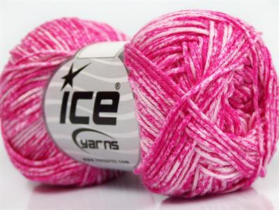 8x50gr. JEANS Pamuk Beyaz, Şeker pembe Yazlık İplikler, Pamuk, %100 Pamuk, Makina Yıkama