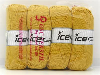 4x100gr. JEANS COTTON Premium Akrilik, Pamuk Altın Yazlık İplikler, Pamuk, Akrilik