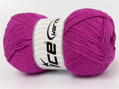 Lot of 4 x 100gr Skeins Ice Yarns JEANS COTTON SPORT (60% Cotton) Yarn Fuchsia