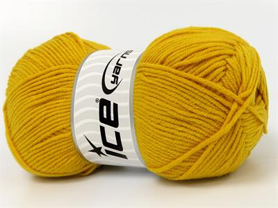 Lot of 4 x 100gr Skeins Ice Yarns JEANS COTTON SPORT (60% Cotton) Yarn Gold