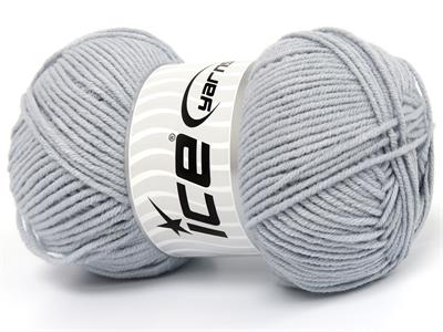 Lot of 4 x 100gr Skeins Ice Yarns JEANS COTTON SPORT (60% Cotton) Yarn Light Grey