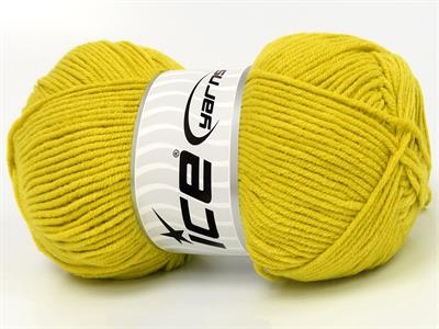 Lot of 4 x 100gr Skeins Ice Yarns JEANS COTTON SPORT (60% Cotton) Yarn Light Olive Green