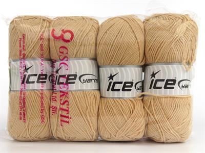 4x100gr. JEANS COTTON SPORT Premium Akrilik, Pamuk Açık Somon Yazlık İplikler, Pamuk, Akrilik